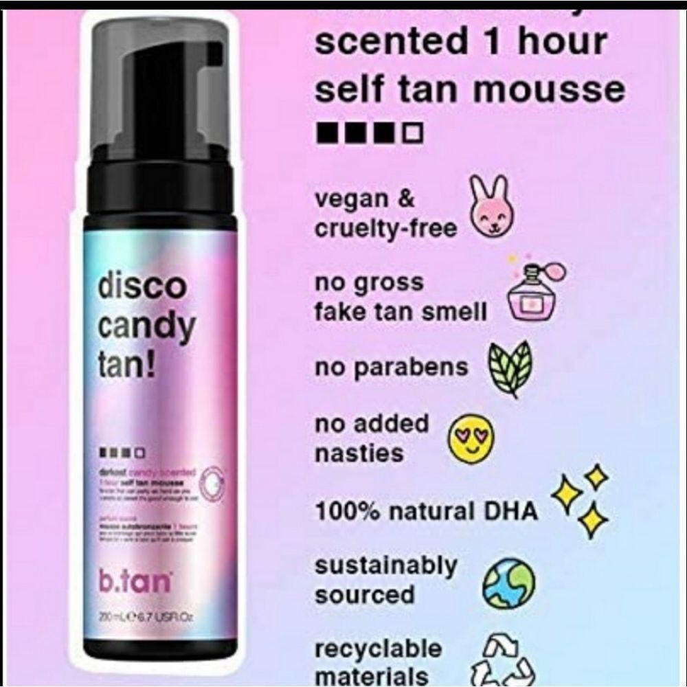 New b.tan Disco Candy Tan 1hr Self-Tan Mousse‎